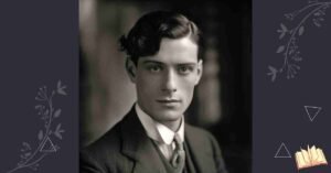 Short pompadour with volume at top, side part, and wavy on the forehead gives a pompous look