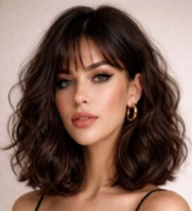 The French curly lob has a timeless significance