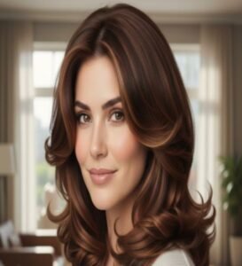 Round layers hairstyle has a subtle and delicate look.