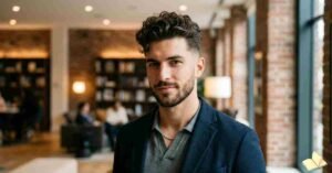 Curly quiff offers a rejuvenated and youthful expression