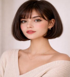 Box bob hairstyle offers a cool, relaxed and easily maintainable setting