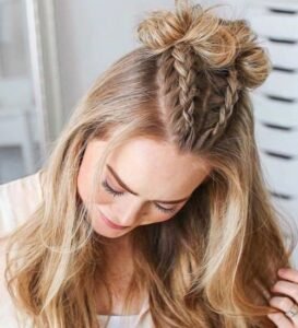 The half-up bun hairstyle is a choice of majority who want to have a younger statement