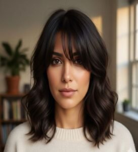 The side-swept bangs hairstyle is largely followed hair setting